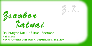 zsombor kalnai business card