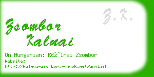 zsombor kalnai business card